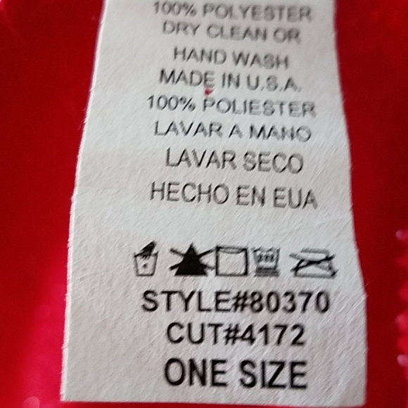 Karen T. Design Red Sparkly Poncho - Picture 4 of 6